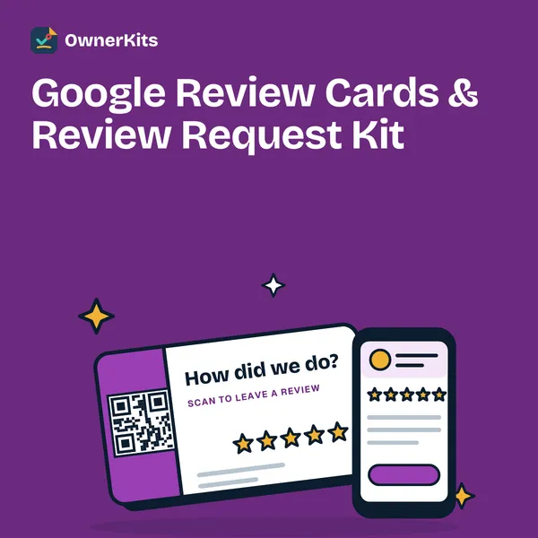 Google Review Cards & Review Request Kit thumbnail with a review card and phone illustration
