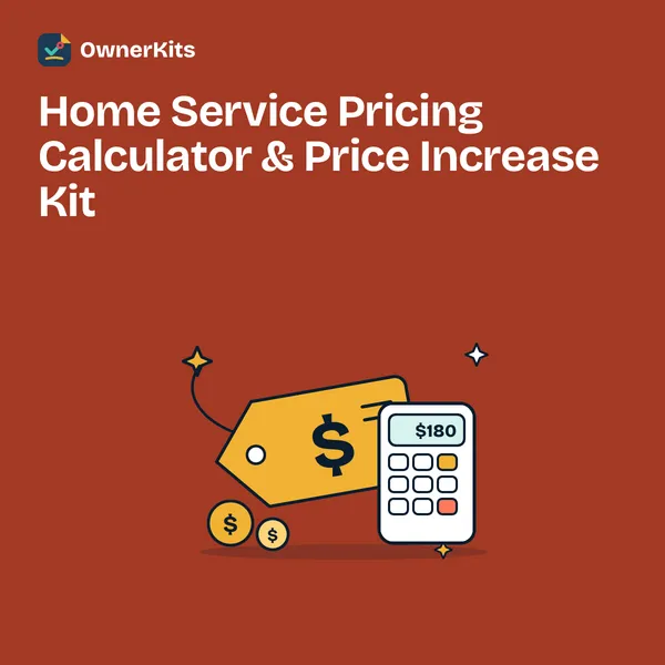 Home Service Pricing Calculator & Price Increase Kit thumbnail with a price tag and calculator