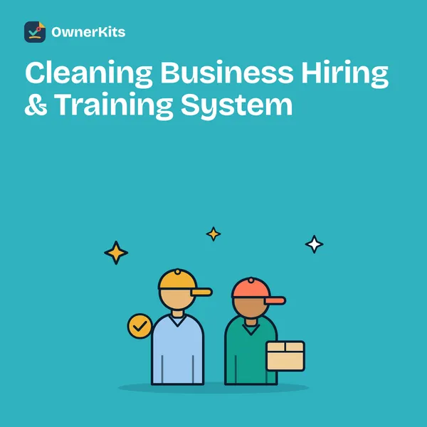 Cleaning Business Hiring & Training System thumbnail with two cleaners