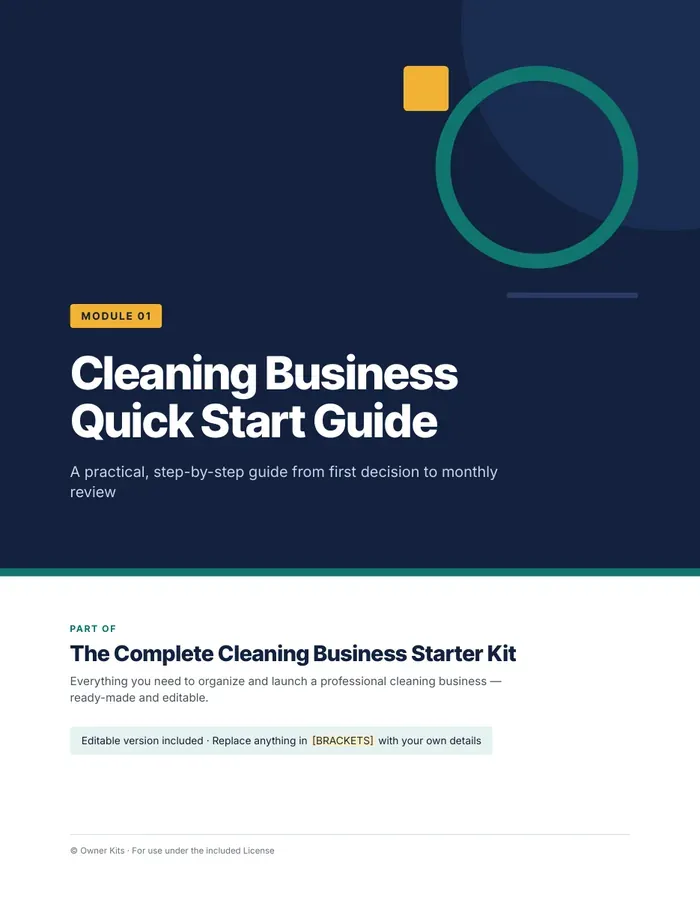 Quick Start Guide cover page from the Starter Kit