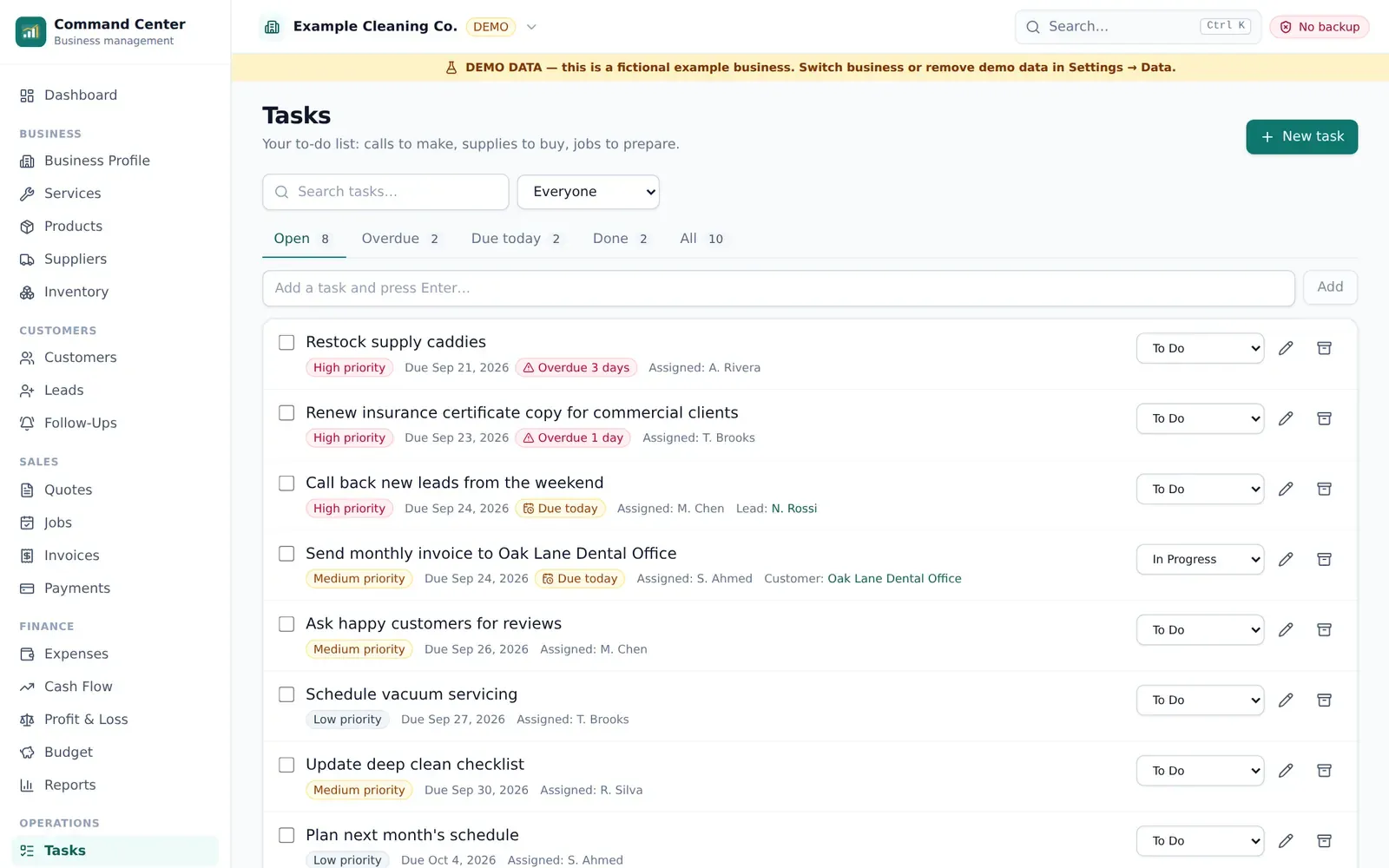 Tasks